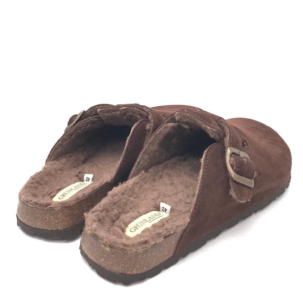 Zulian Calzature Ciabatta Bobo shearling marrone Italia