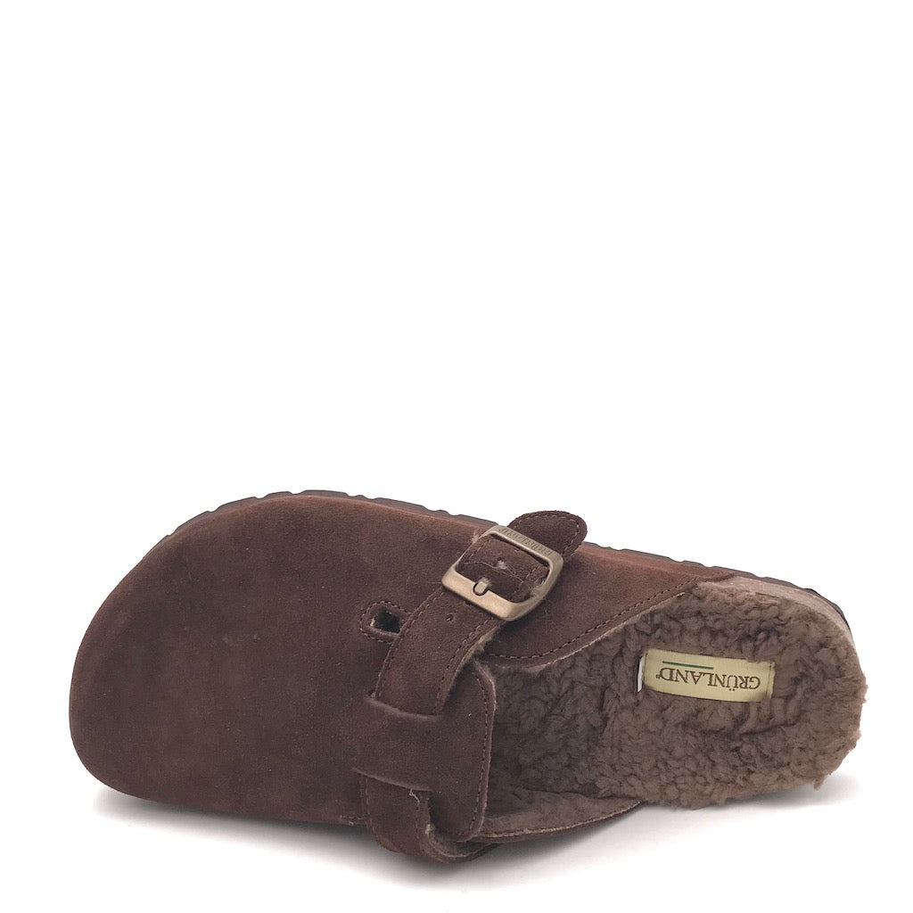Zulian Calzature Ciabatta Bobo shearling marrone Italia