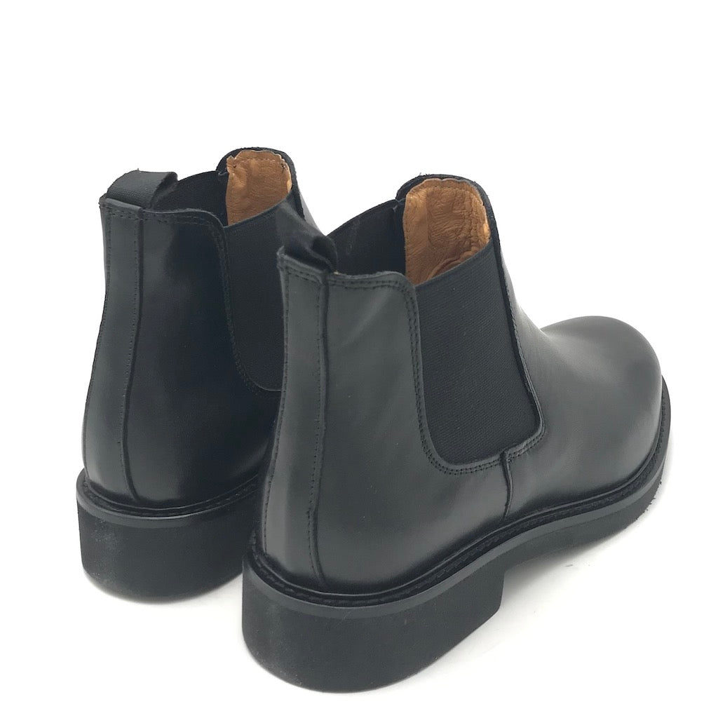 Zulian Calzature Stivaletto beatles in pelle nera Nuovo