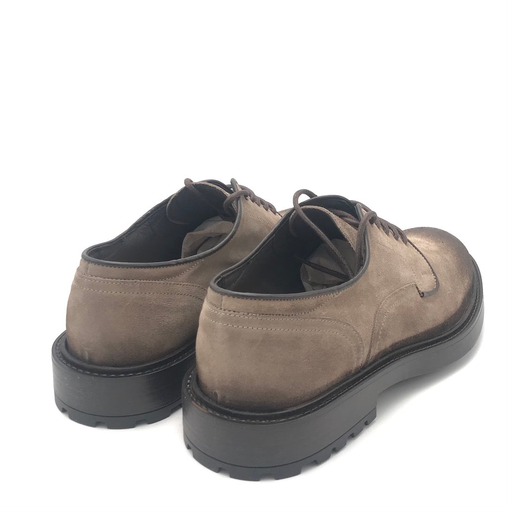 Zulian Calzature Allacciata in crosta anticata taupe Qualità