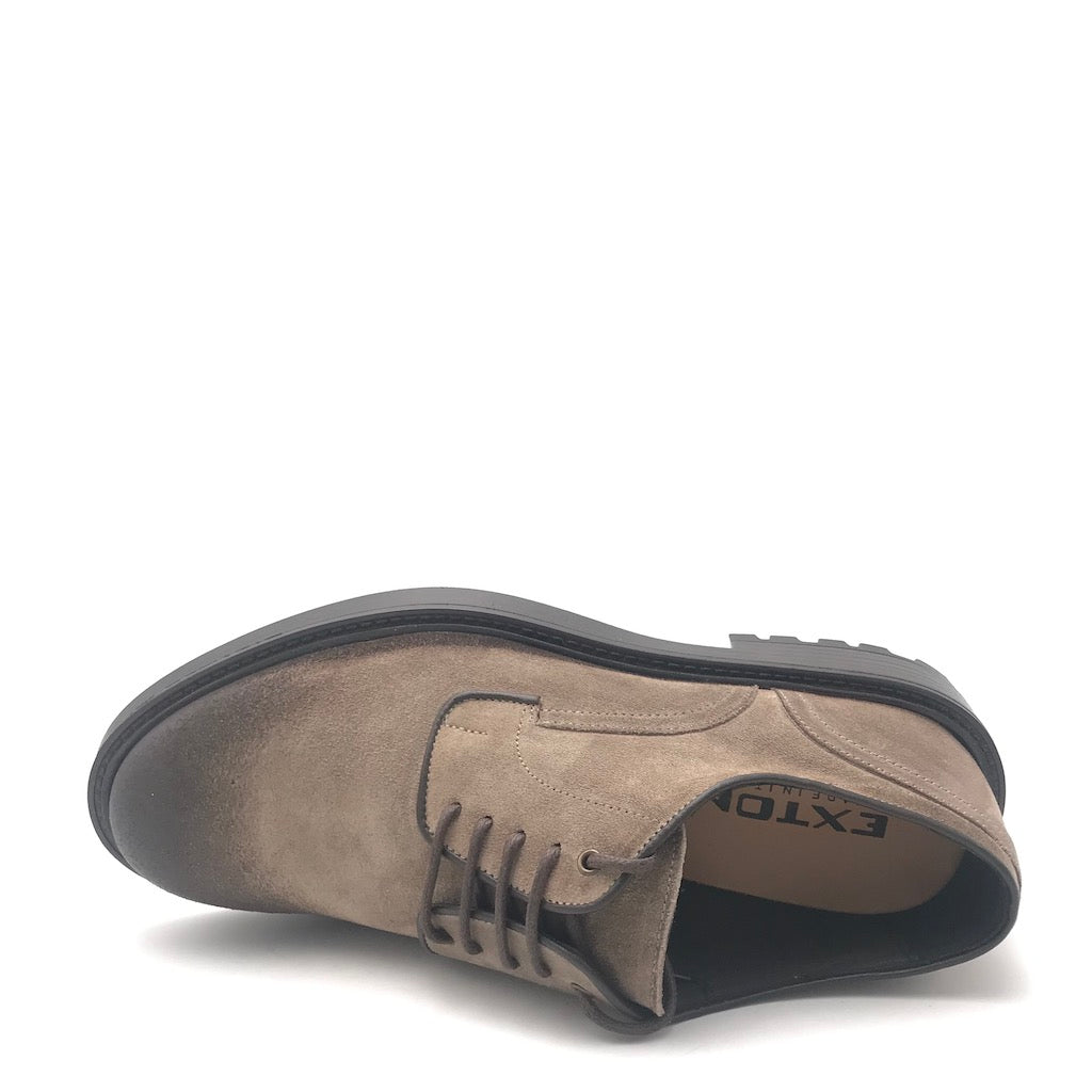 Zulian Calzature Allacciata in crosta anticata taupe Qualità