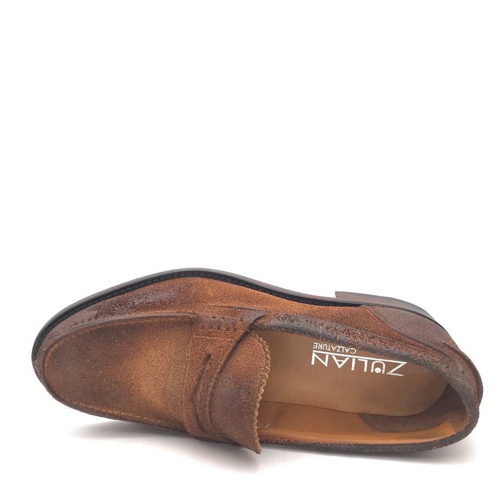 Zulian Calzature Mocassino college in crosta tabacco Promozione