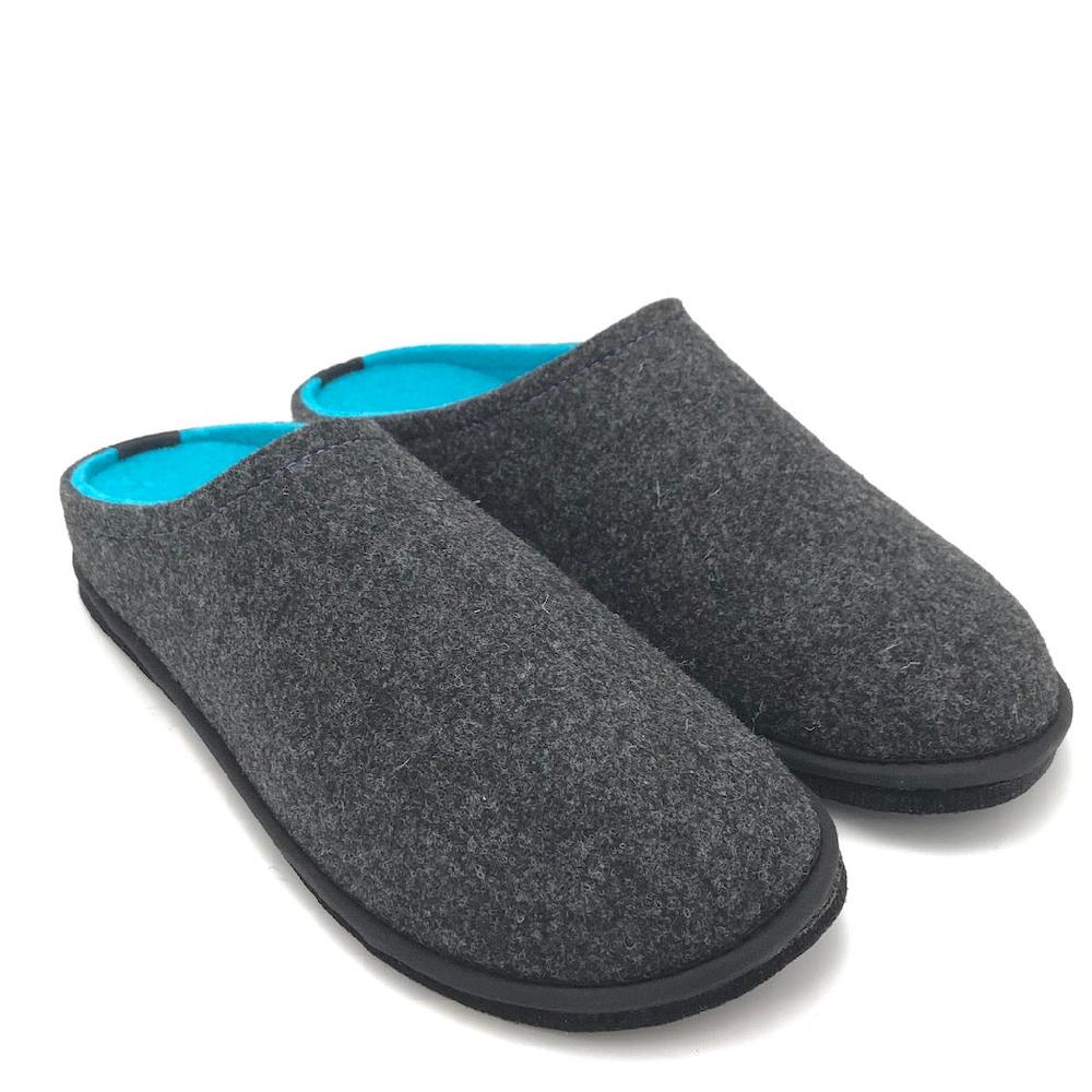 Zulian Calzature Ciabatta Easy bicolor antracite-blu fluo Soddisfazione Garantita