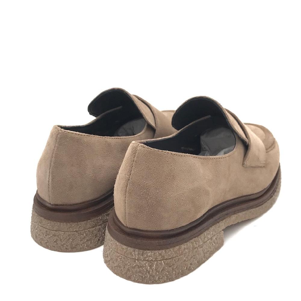 Zulian Calzature Mocassino Kipp in crosta taupe Vendita Calda