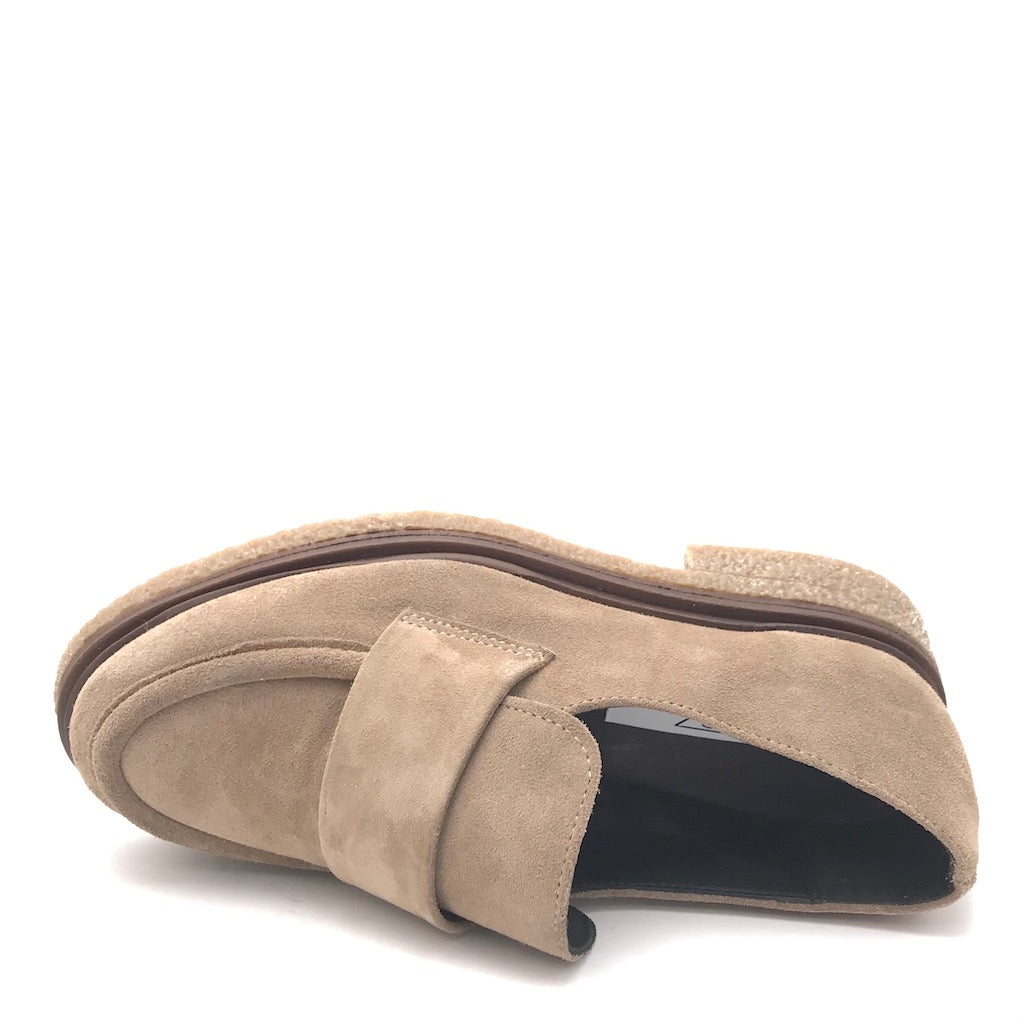 Zulian Calzature Mocassino Kipp in crosta taupe Vendita Calda