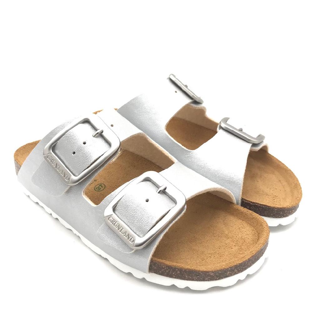 Zulian Calzature Ciabatta Sara doppia fibbia argento Negozio