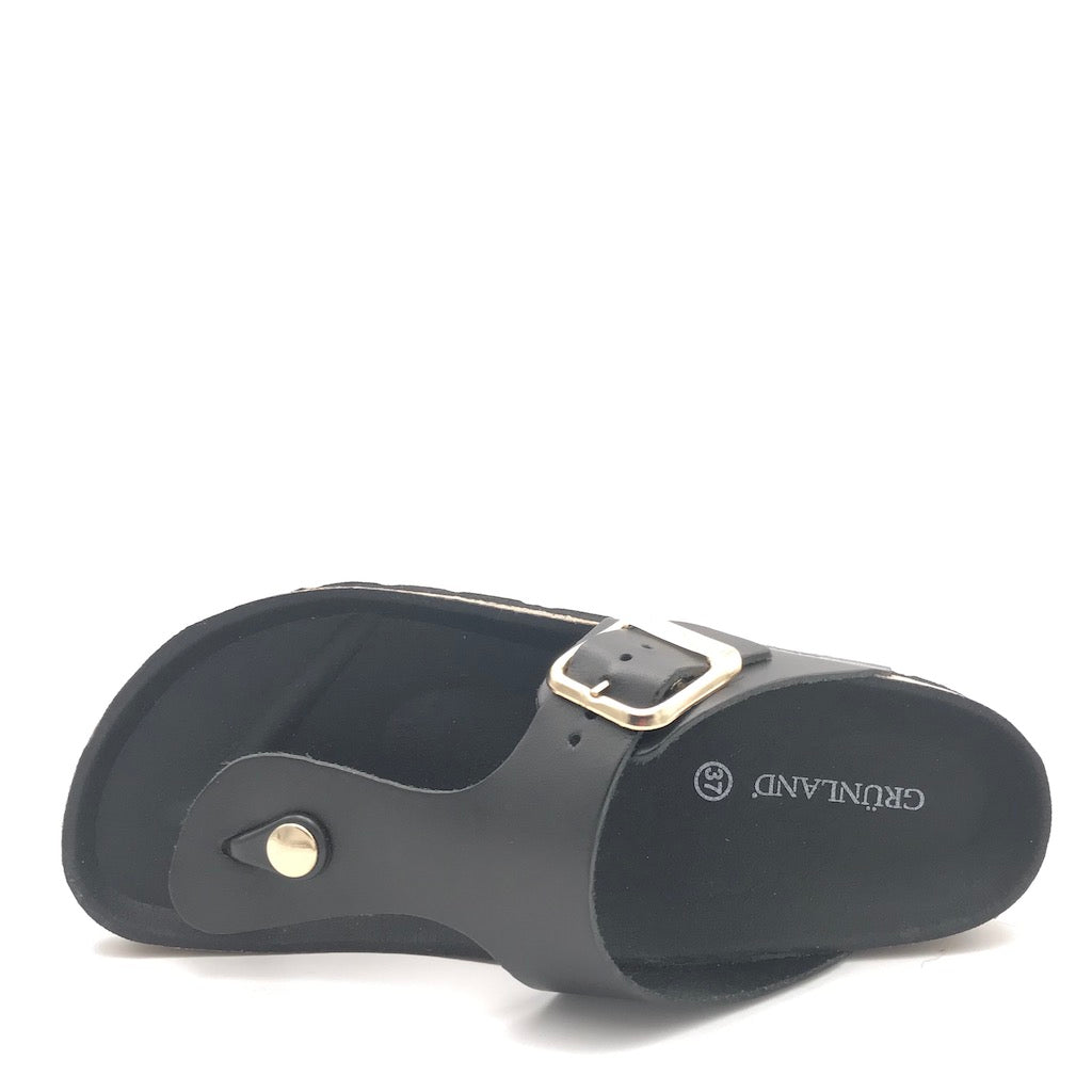 Zulian Calzature Ciabatta Sara infradito pelle nera Moda