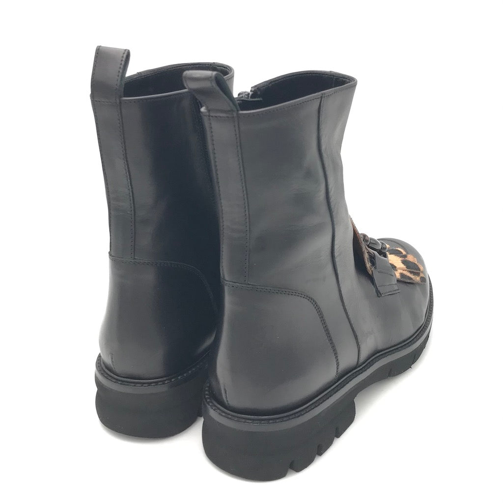 Zulian Calzature Tronchetto nero animalier Shopping Online