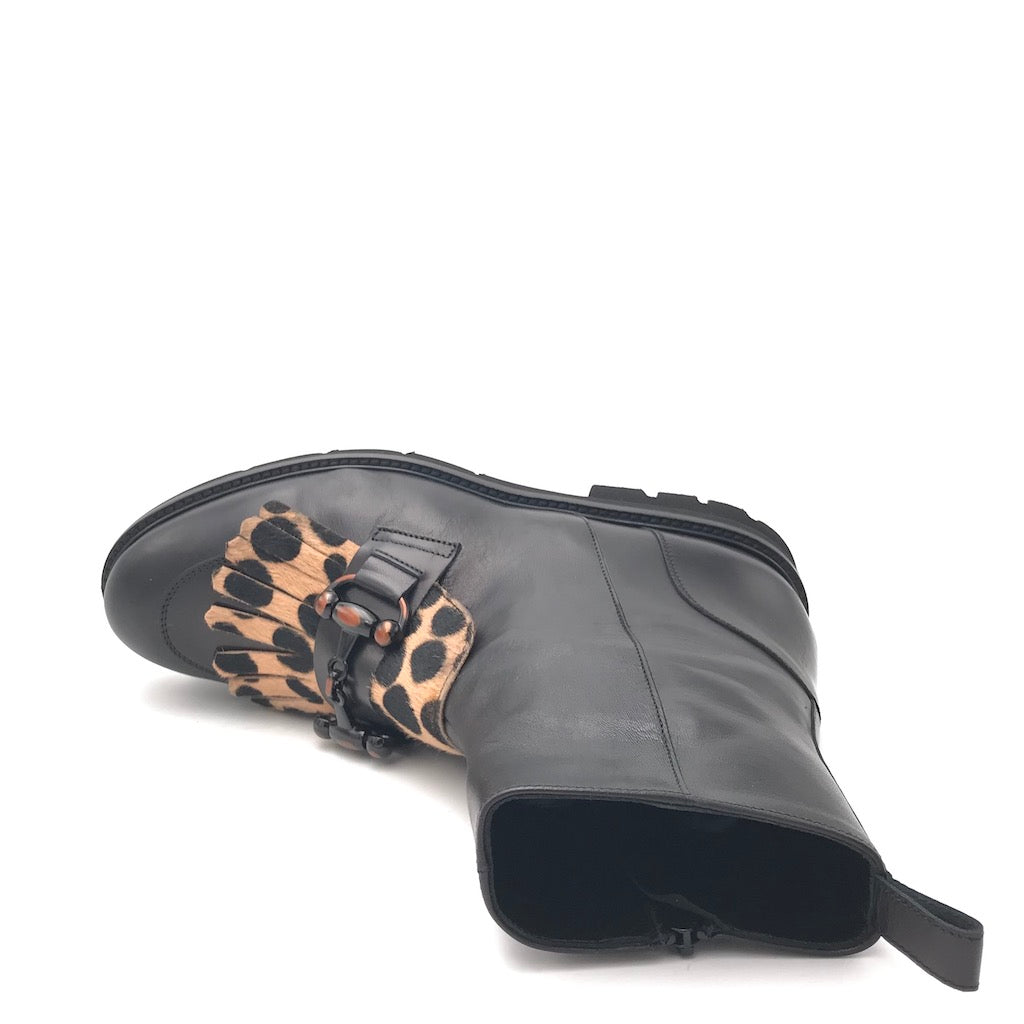 Zulian Calzature Tronchetto nero animalier Shopping Online