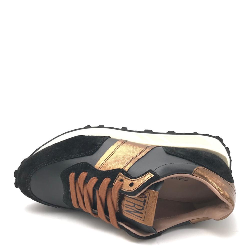 Zulian Calzature Sneakers running nero-bronzo Novità