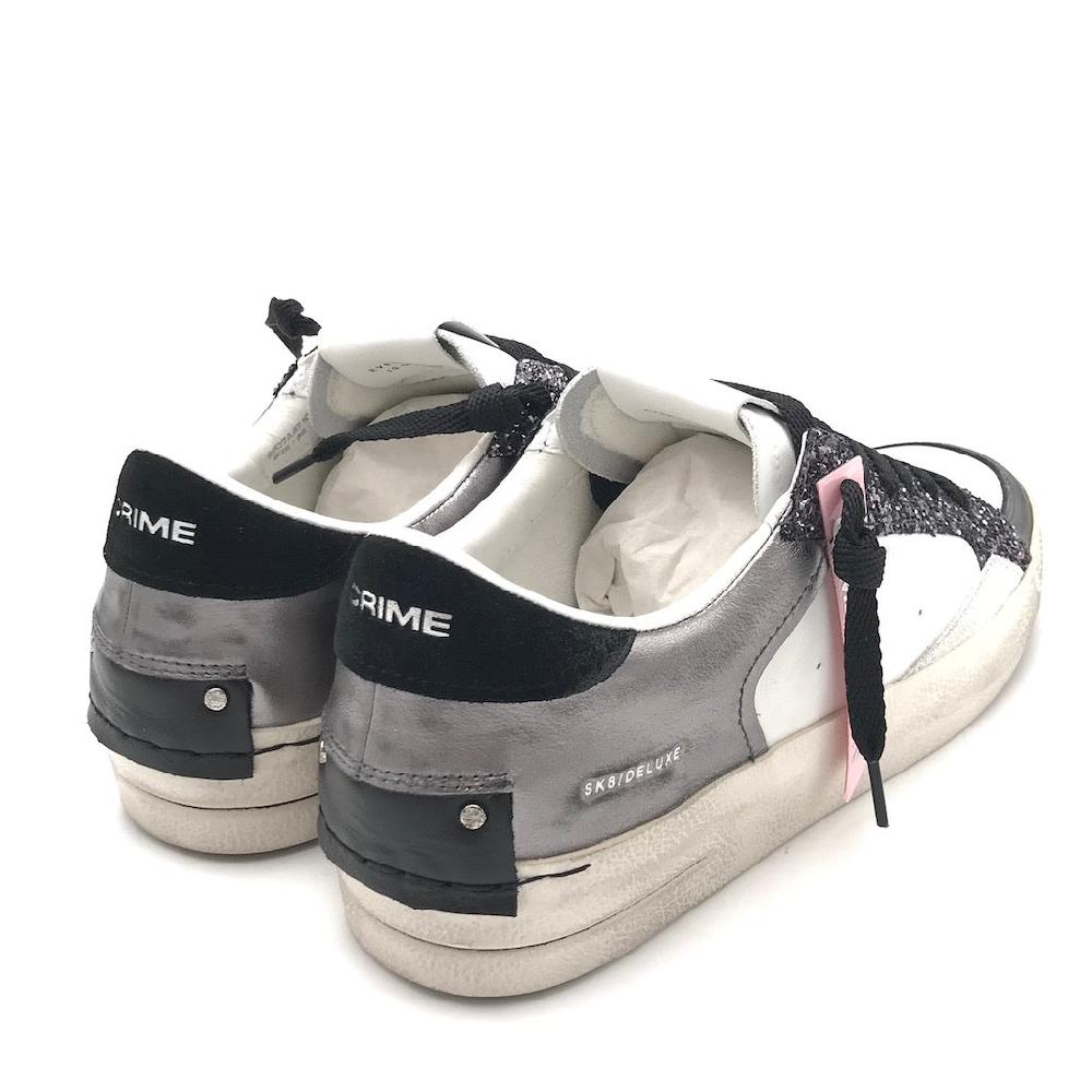 Zulian Calzature Sneakers SK8 Delux bianca-antracite Outlet