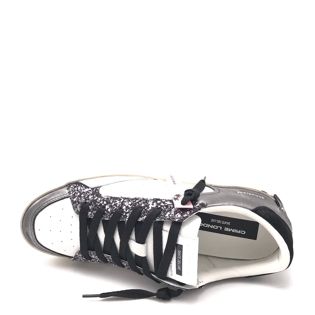 Zulian Calzature Sneakers SK8 Delux bianca-antracite Outlet