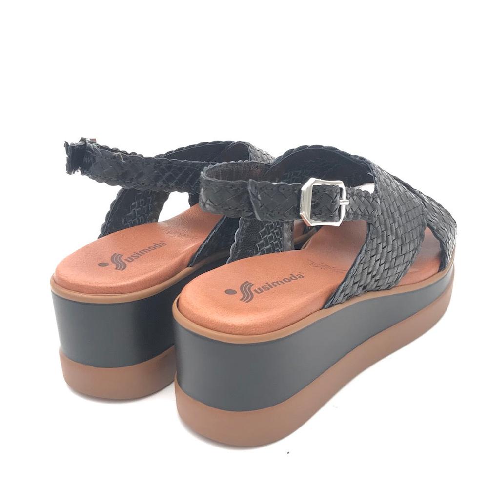Zulian Calzature Sandalo treccia nero Hotsell