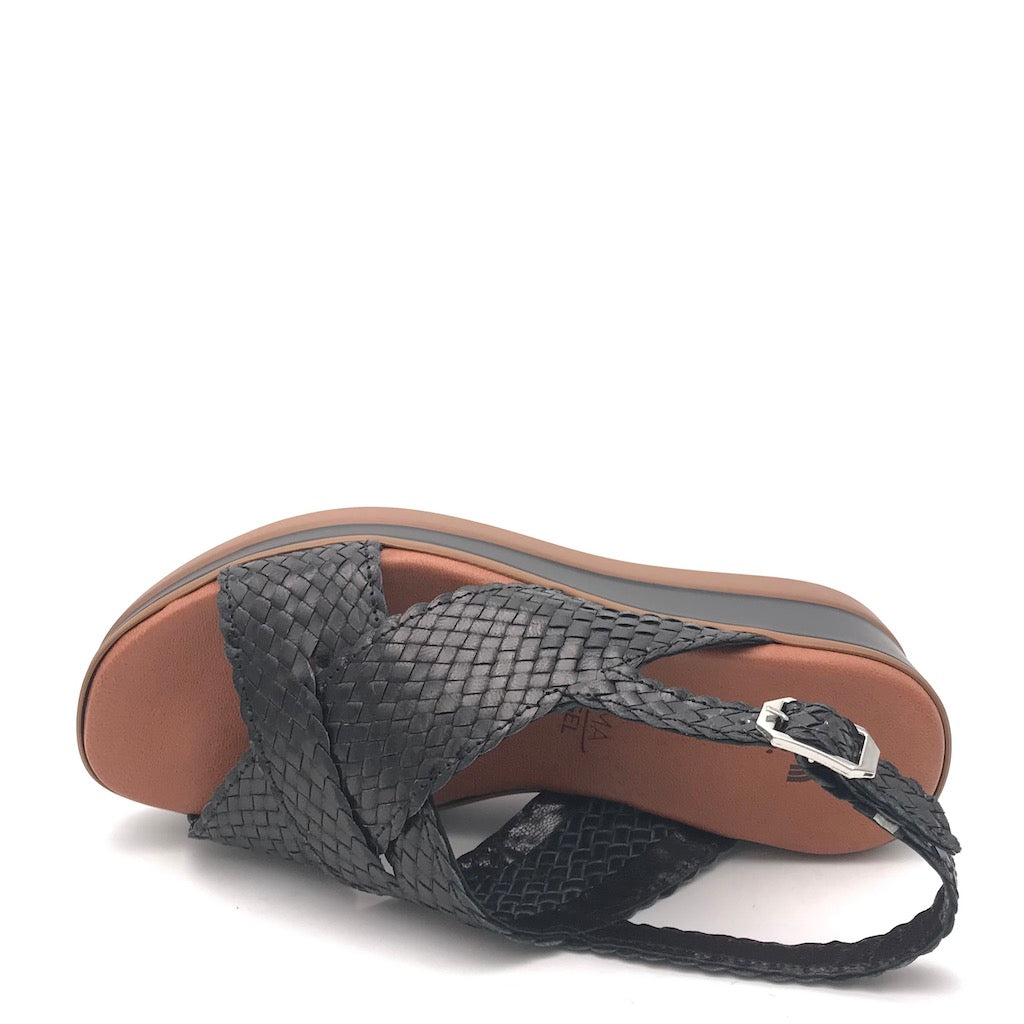 Zulian Calzature Sandalo treccia nero Hotsell