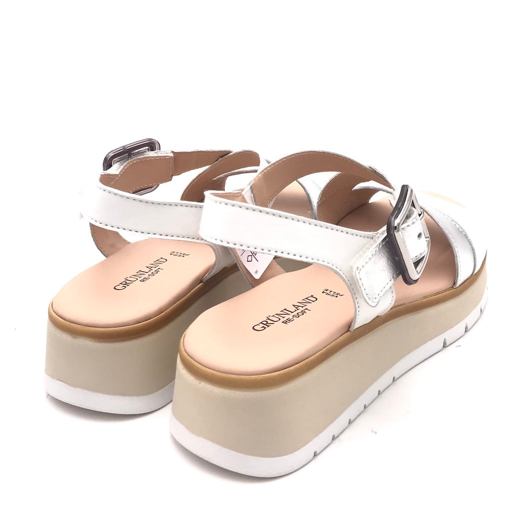 Zulian Calzature Sandalo Fasi bianco-argento Vendita Calda