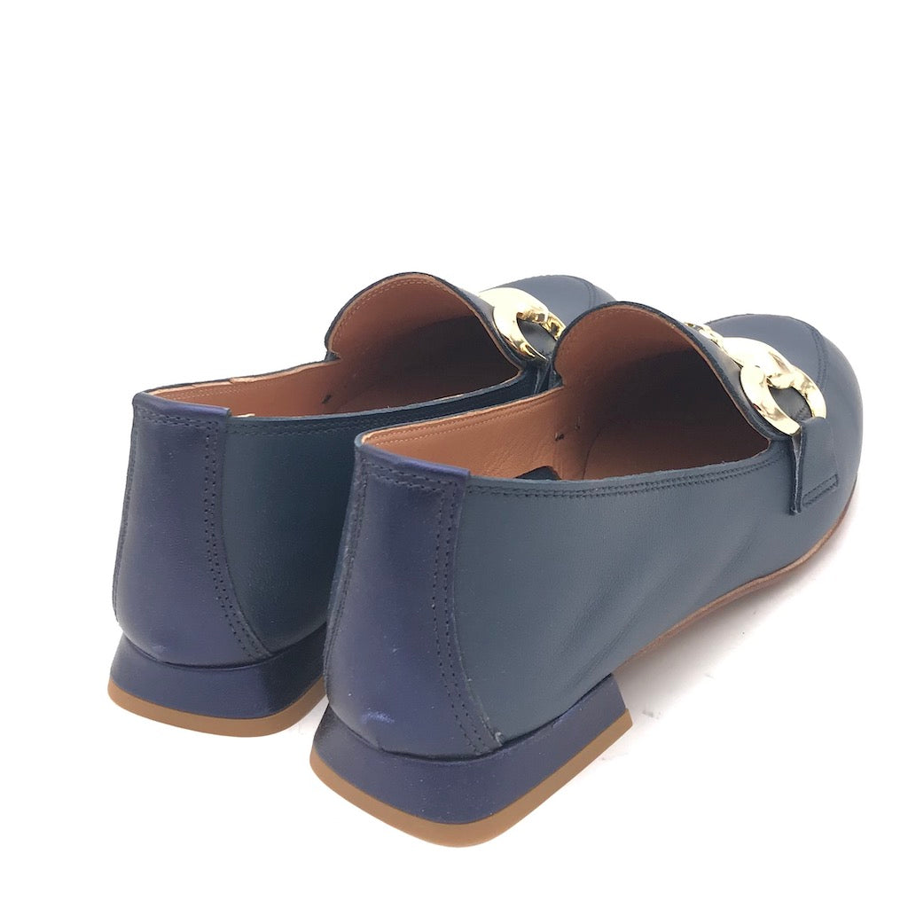 Zulian Calzature Mocassino nappa blu Saldi Di Fabbrica