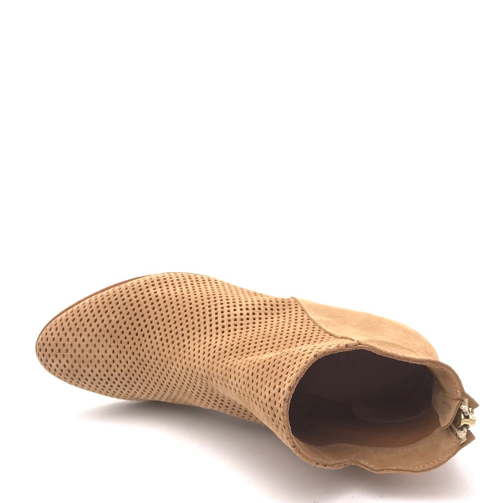 Zulian Calzature Tronchetto forato in crosta beige Vendite Flash