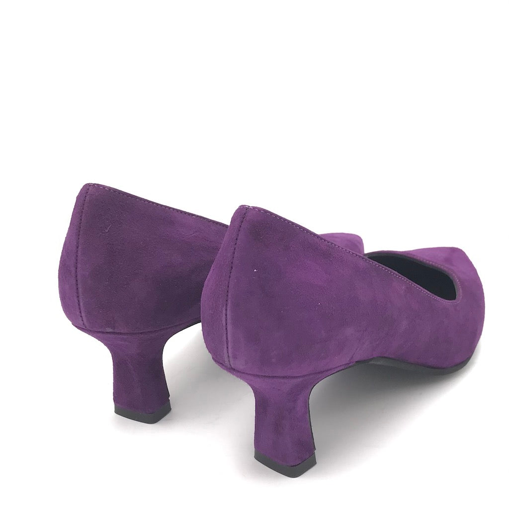 Zulian Calzature Decolletè Lory in camoscio viola Vendita