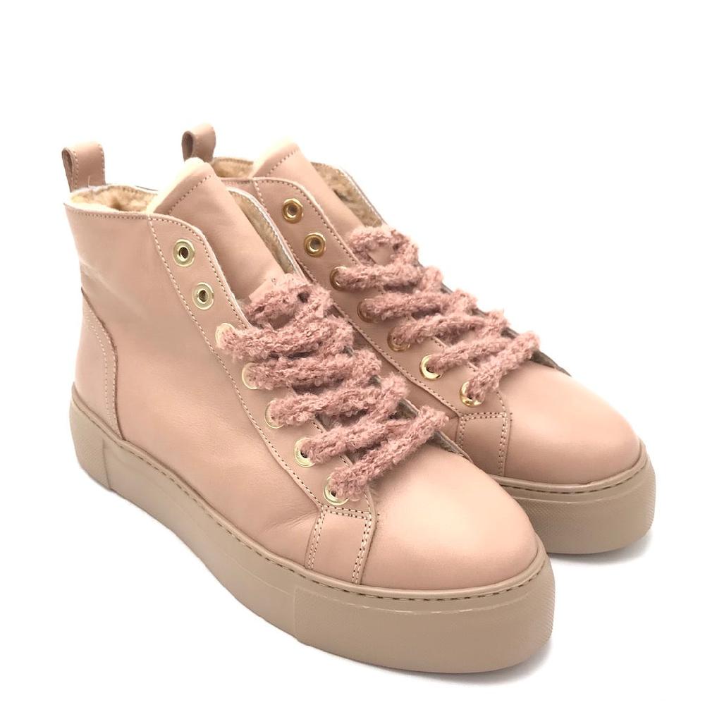 Zulian Calzature Sneakers alta nude Offerta