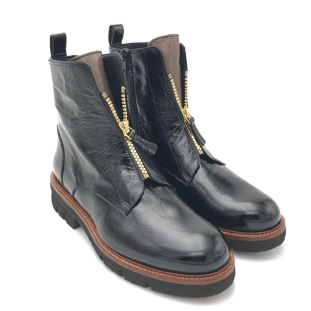 Zulian Calzature Tronchetto naplak nero zip Vendite Flash