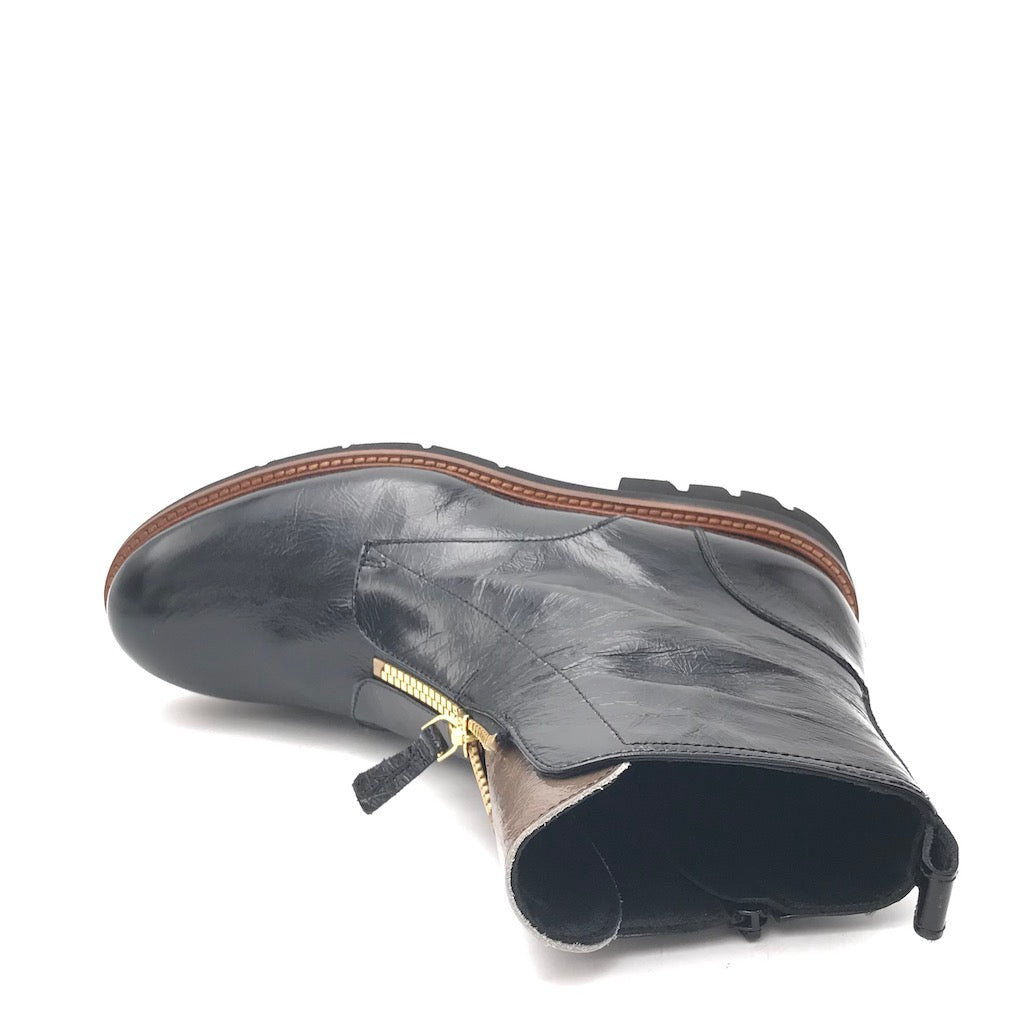 Zulian Calzature Tronchetto naplak nero zip Vendite Flash