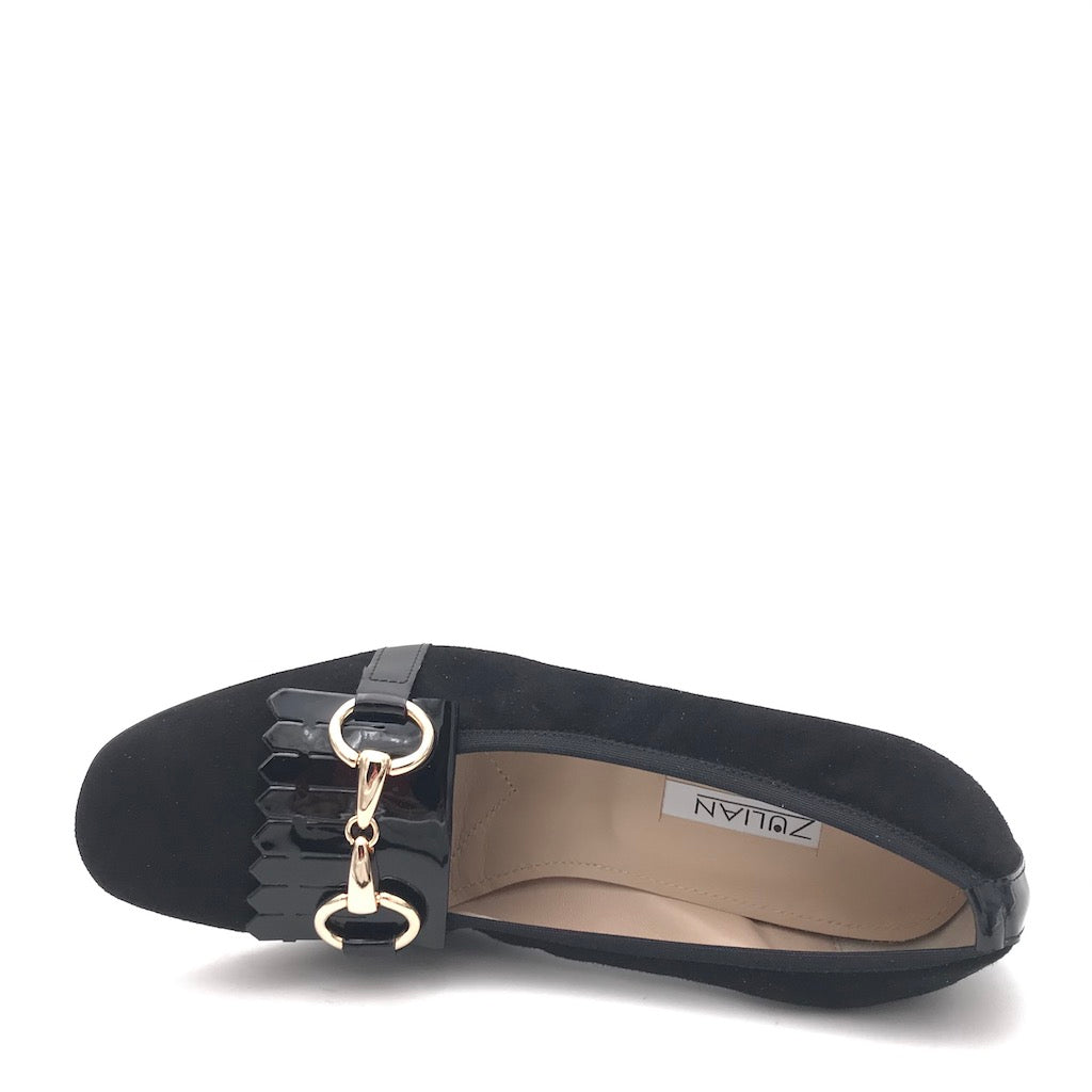 Zulian Calzature Scarpa in camoscio nero In Linea