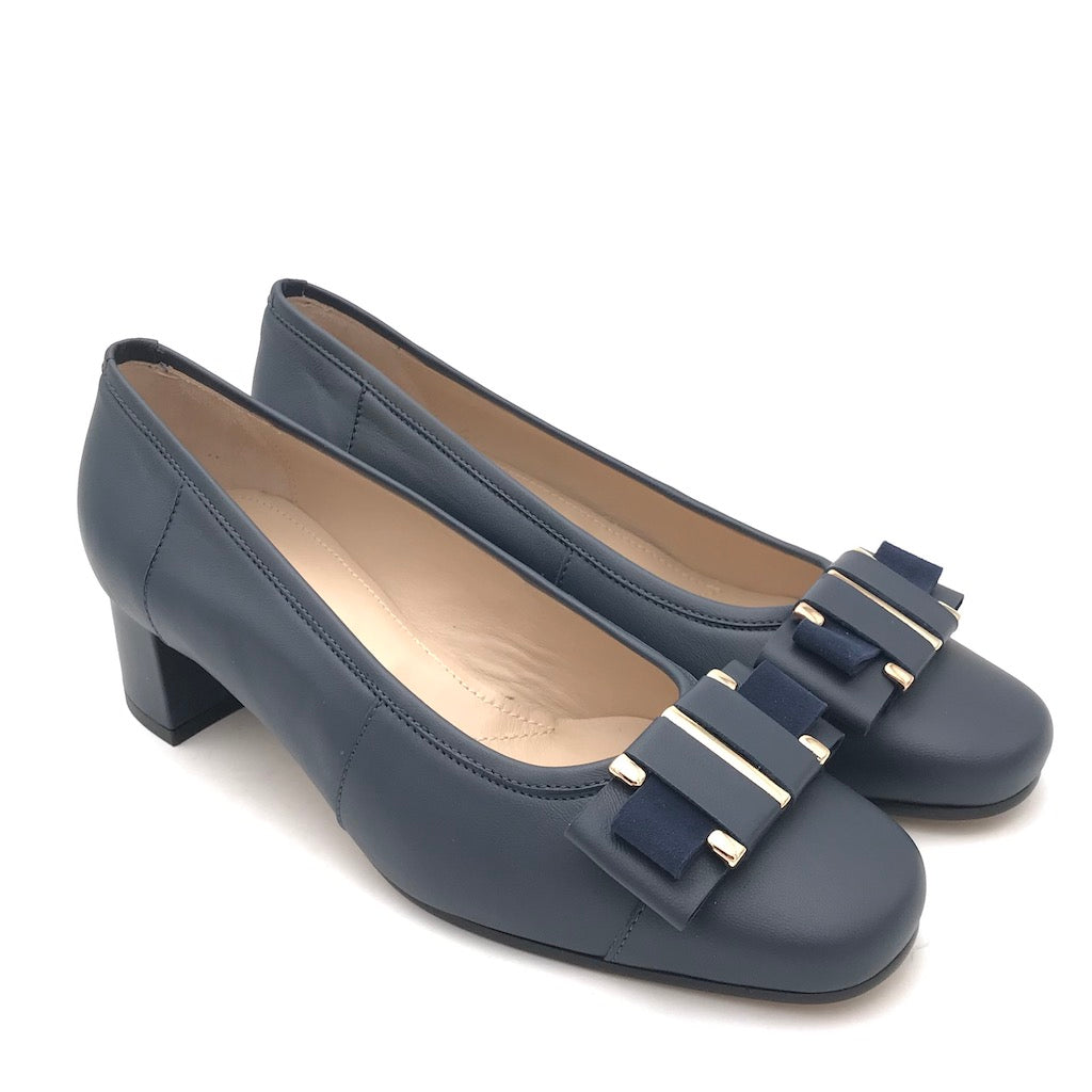 Zulian Calzature Ballerina in pelle blu Negozi Online