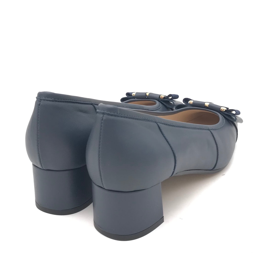Zulian Calzature Ballerina in pelle blu Negozi Online