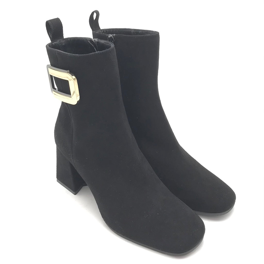 Zulian Calzature Tronchetto camoscio nero Italy