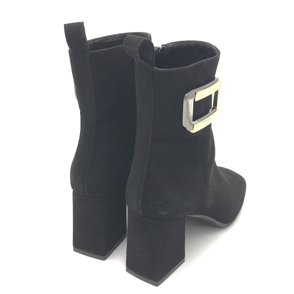 Zulian Calzature Tronchetto camoscio nero Italy