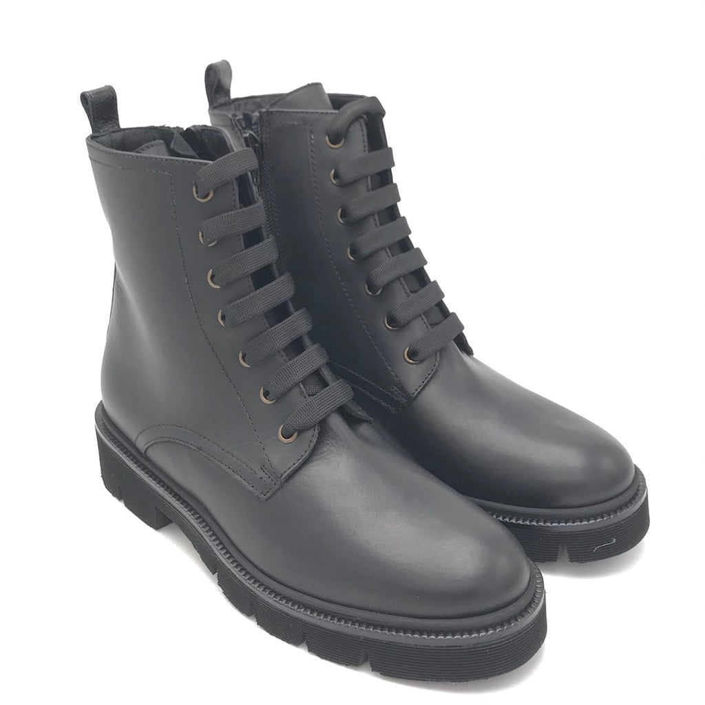 Zulian Calzature Anfibio in vitello nero 2025