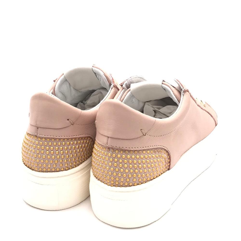 Zulian Calzature Sneakers in pelle rosa cipria Spedizione Gratuita
