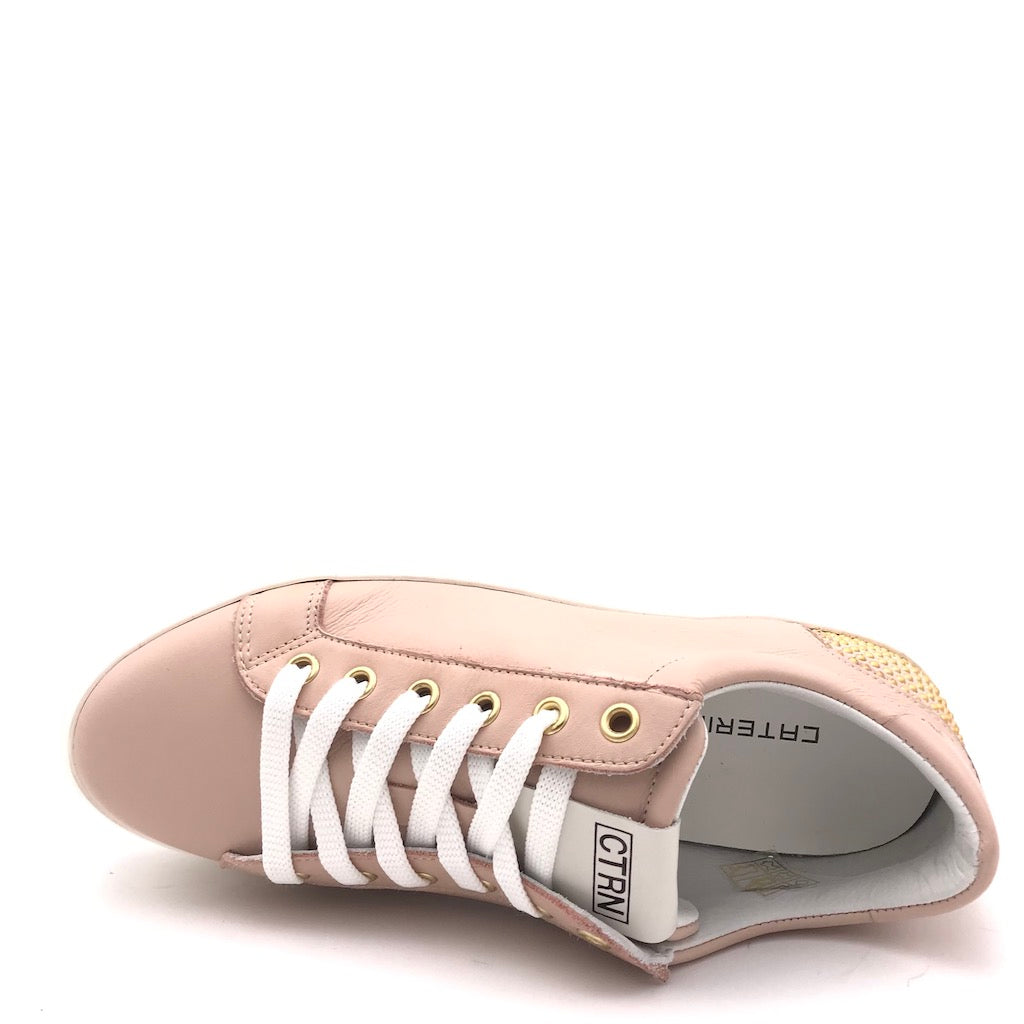 Zulian Calzature Sneakers in pelle rosa cipria Spedizione Gratuita