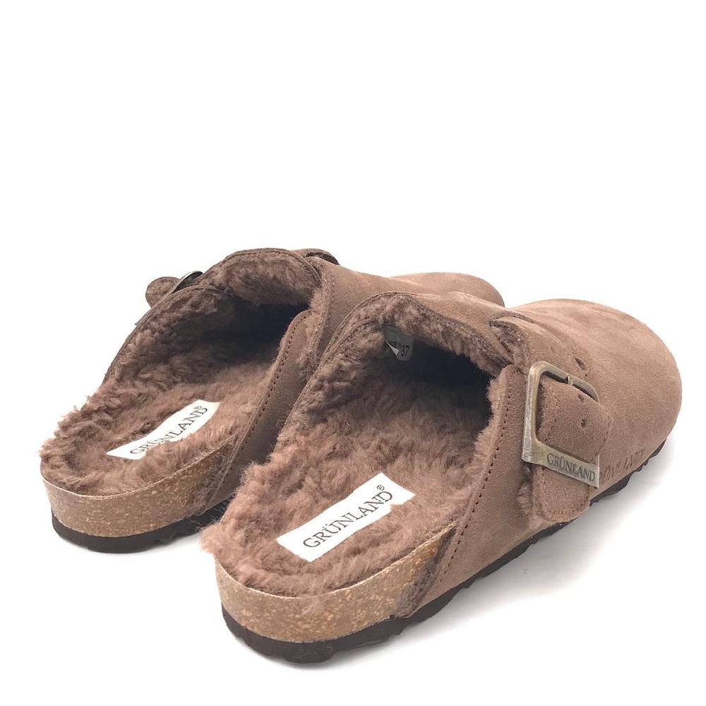 Zulian Calzature Ciabatta Sara shearling tortora Negozi Online