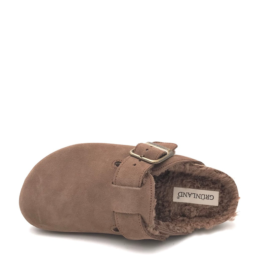 Zulian Calzature Ciabatta Sara shearling tortora Negozi Online