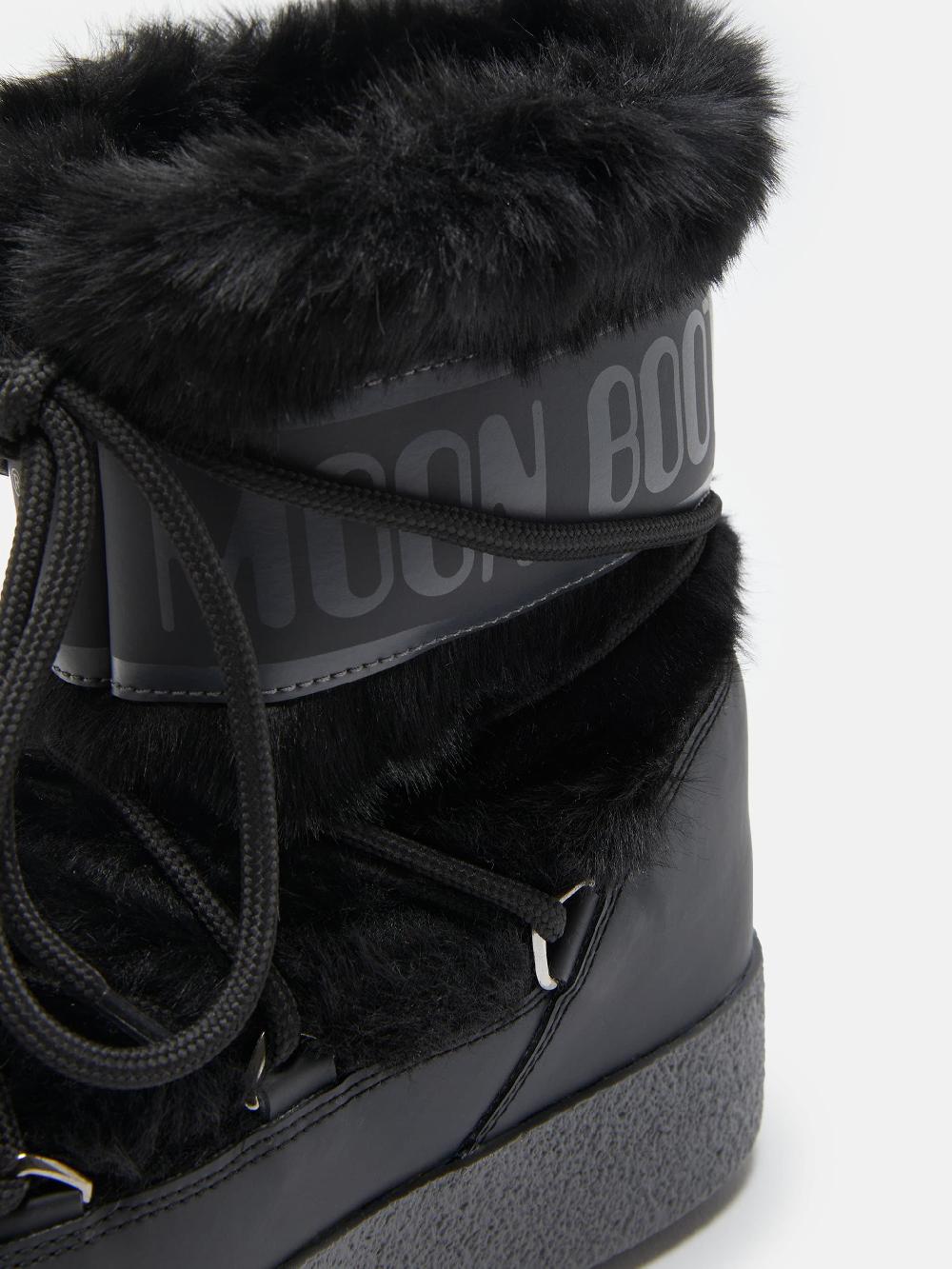 Moon Boot LTRACK LOW FAUX FUR NERO Italia