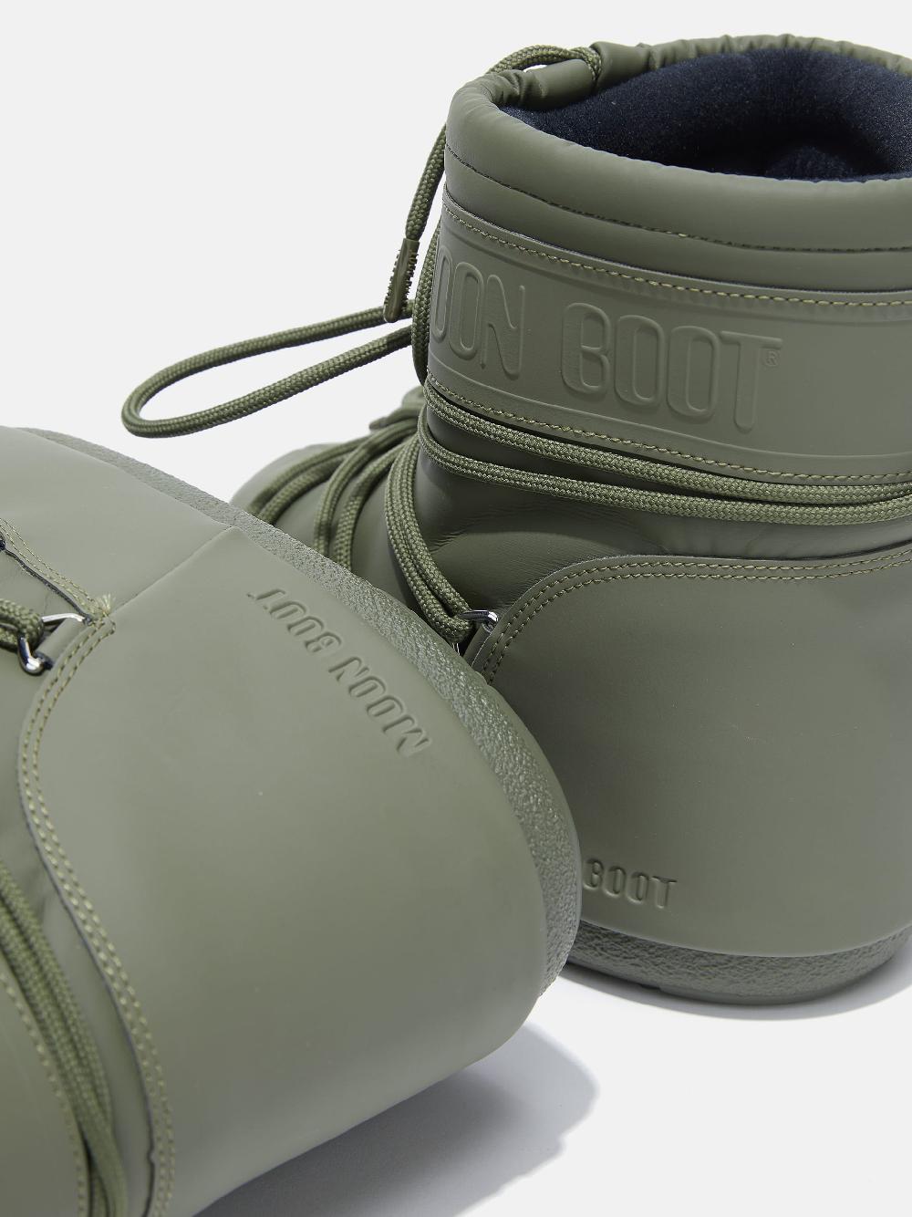 Moon Boot ICON LOW KAKI IN GOMMA In Linea