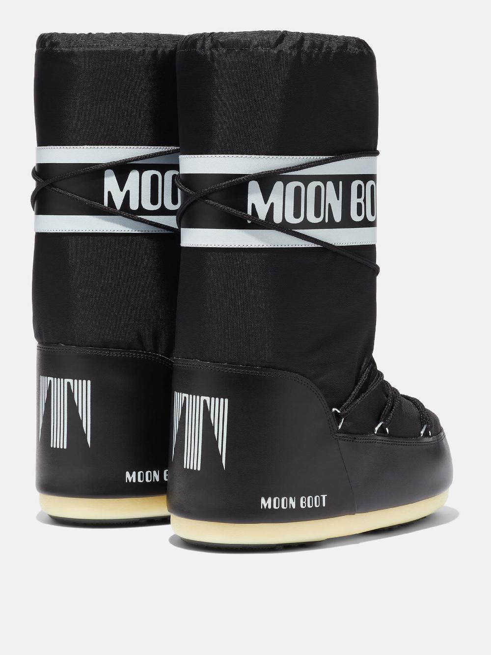 Moon Boot ICON NERO IN NYLON Spedizione Gratuita