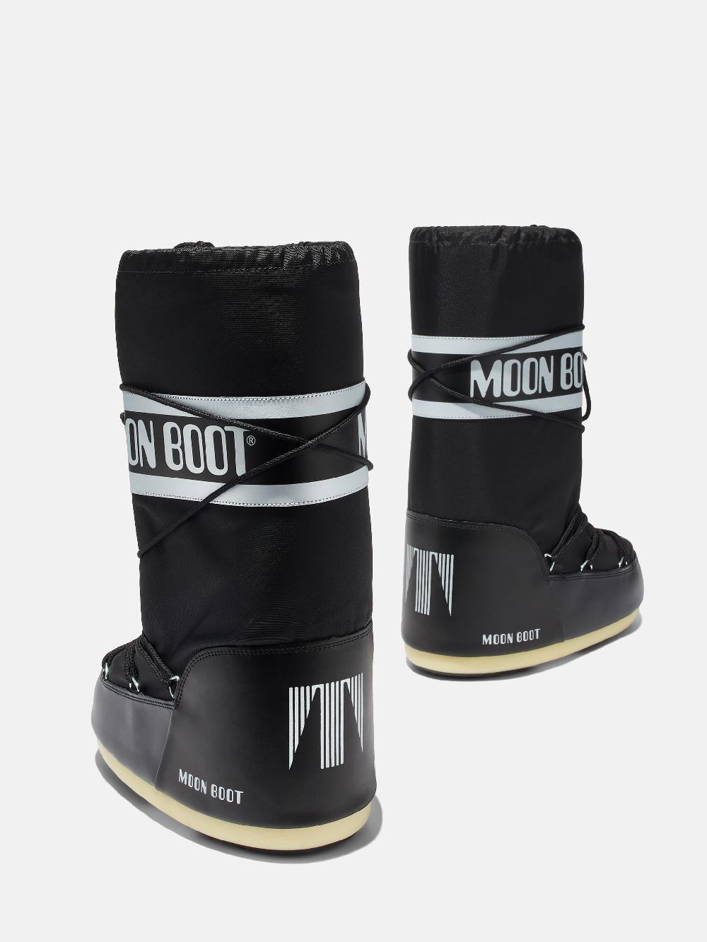 Moon Boot ICON NERO IN NYLON Spedizione Gratuita