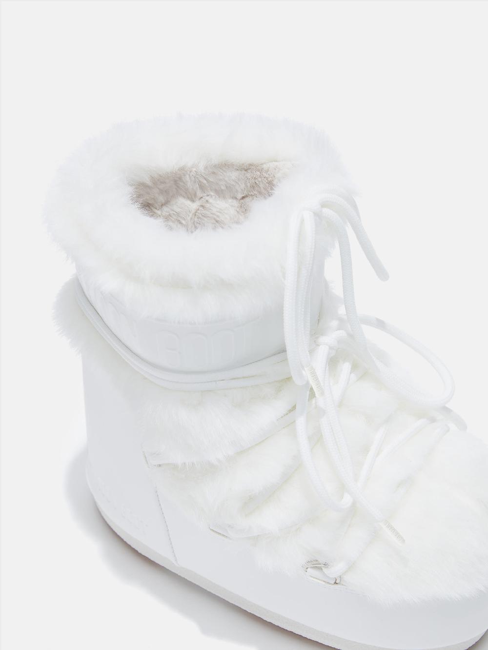 Moon Boot ICON LOW BIANCO IN ECOPELLICCIA Soddisfazione Garantita