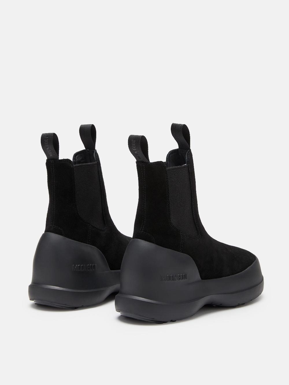 Moon Boot STIVALE LUNA CHELSEA NERO IN PELLE SCAMOSCIATA Fino Al -60%