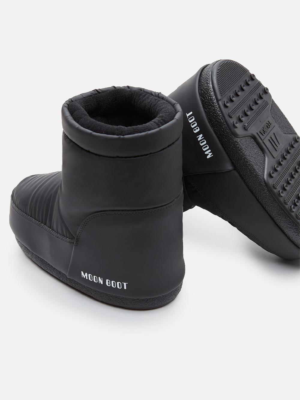 Moon Boot ICON LOW NERO IN GOMMA SENZA LACCI Prezzo Ridotto
