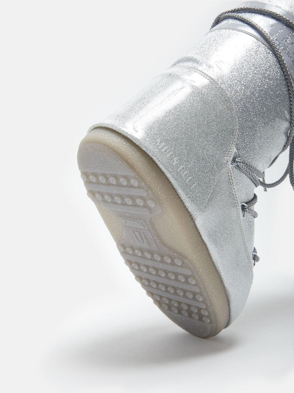 Moon Boot ICON GLITTER ARGENTO Sottocosto