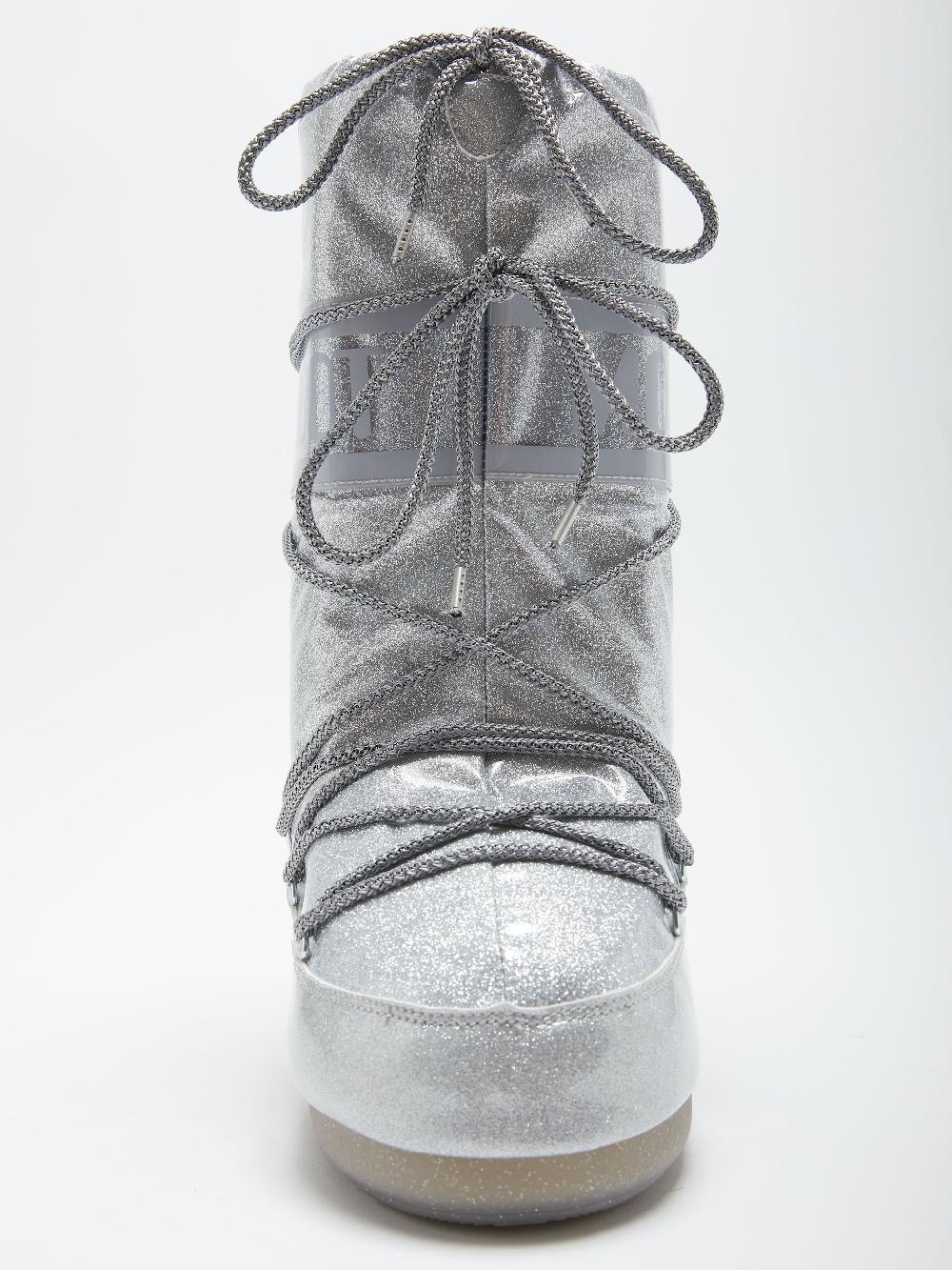 Moon Boot ICON GLITTER ARGENTO Sottocosto