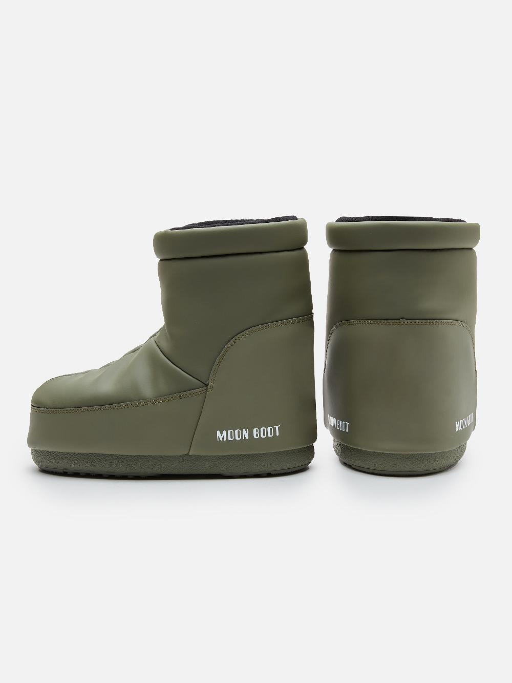 Moon Boot ICON LOW KHAKI IN GOMMA SENZA LACCI Convenienza