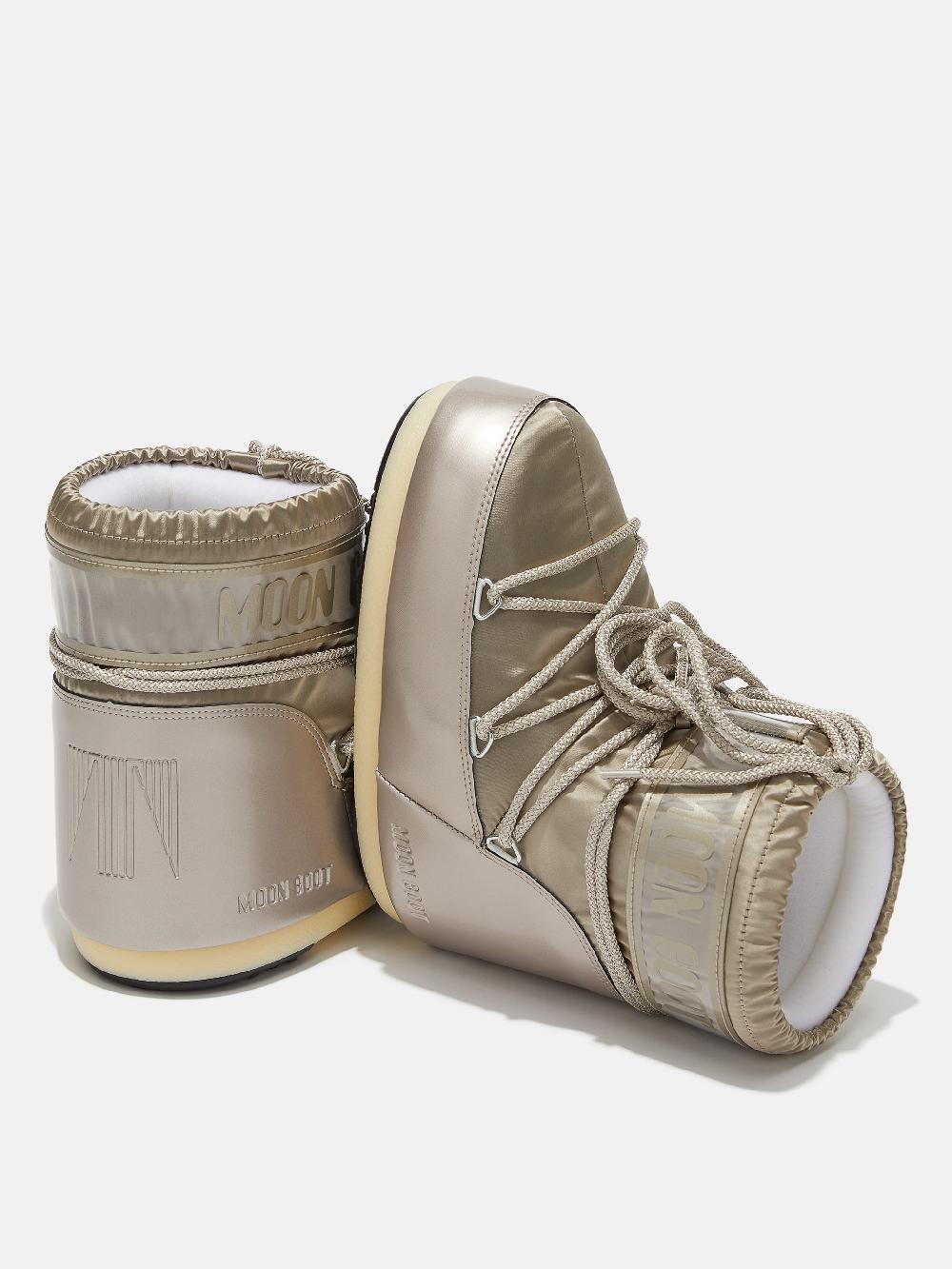Moon Boot ICON LOW GLANCE PLATINO IN RASO Presa