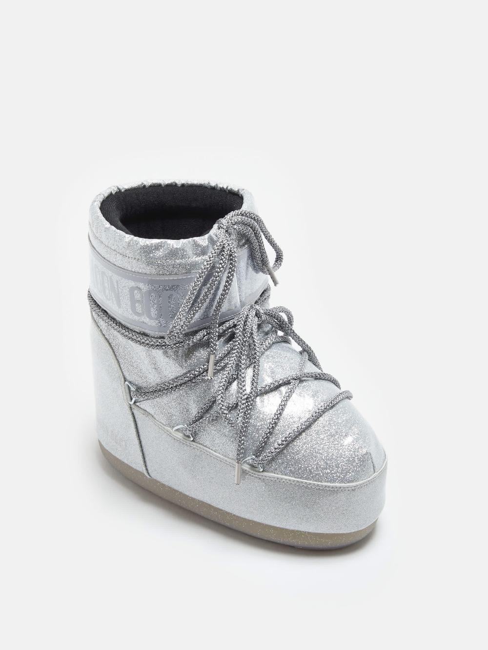 Moon Boot ICON LOW GLITTER ARGENTO Offerta
