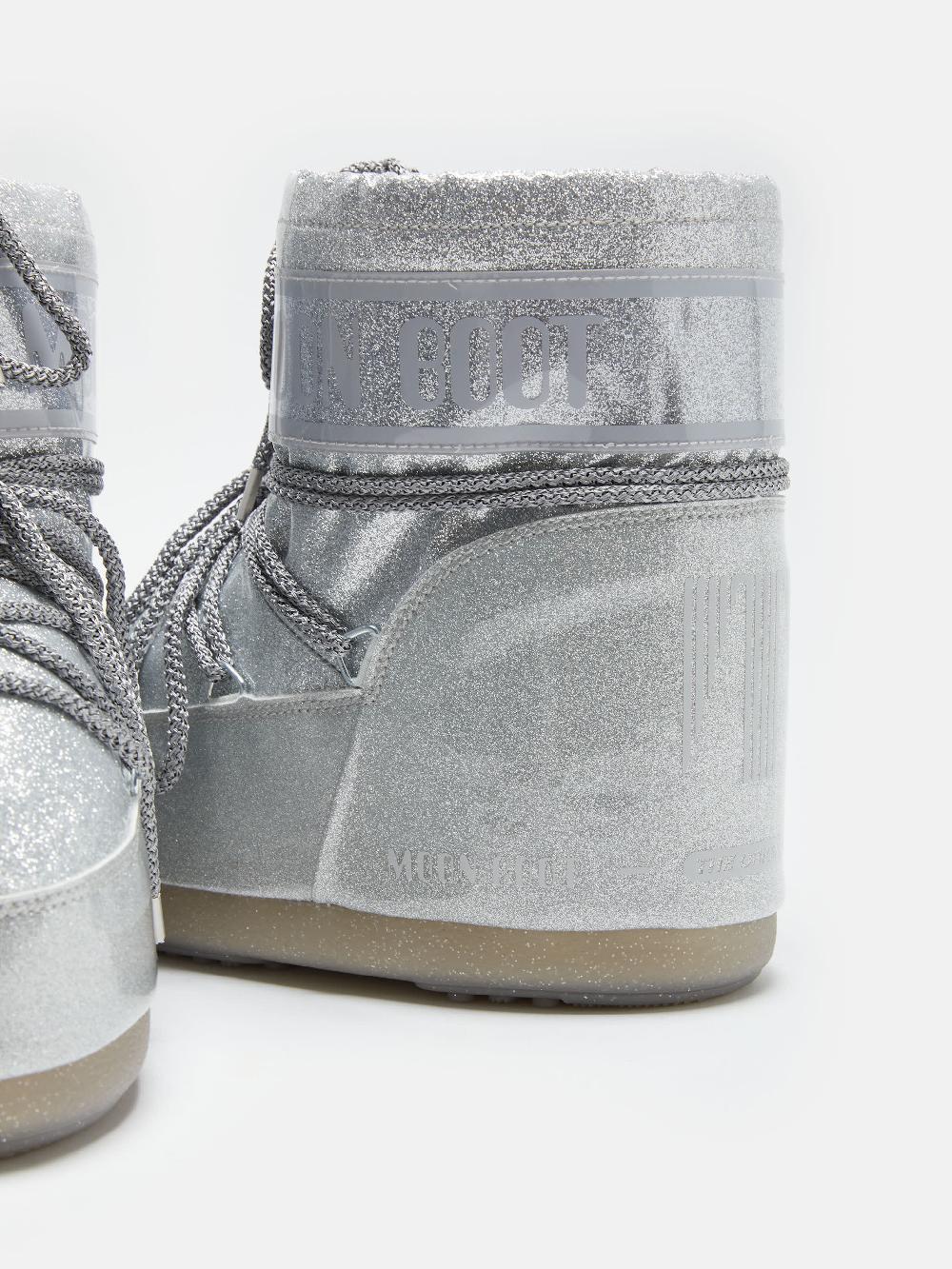 Moon Boot ICON LOW GLITTER ARGENTO Offerta