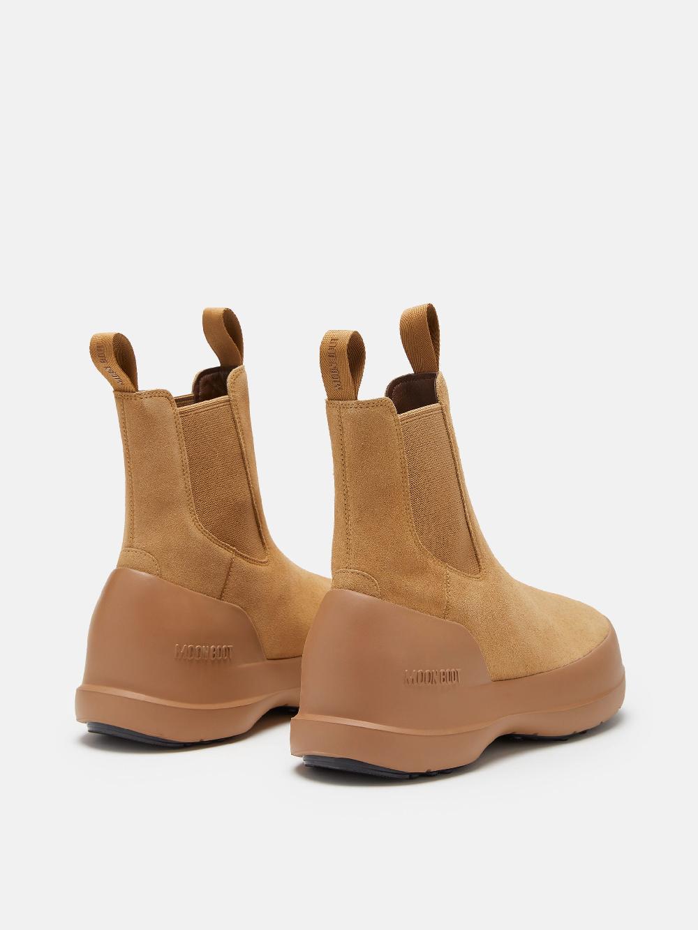 Moon Boot STIVALE LUNA CHELSEA BEIGE IN PELLE SCAMOSCIATA In Vendita