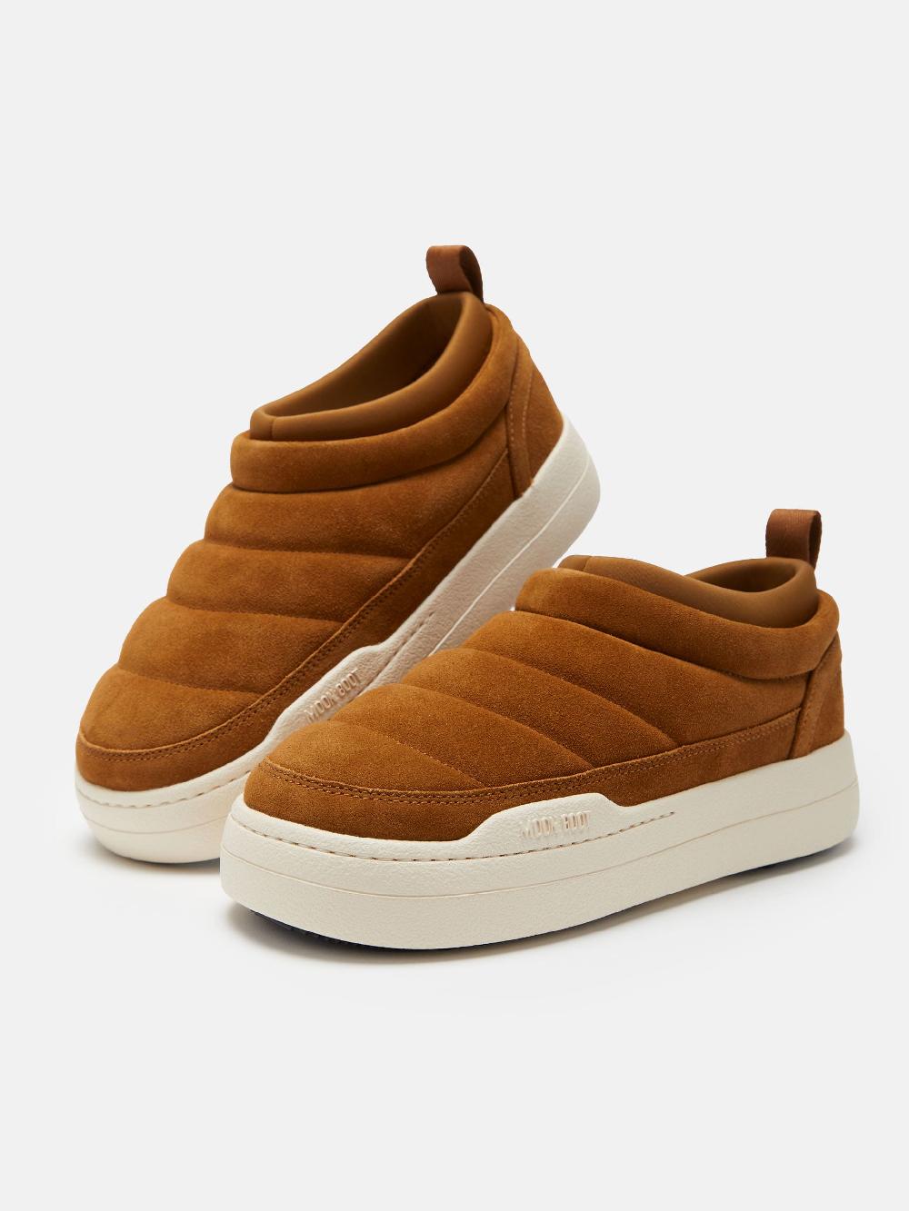 Moon Boot PARK SOFT COGNAC IN PELLE SCAMOSCIATA Vendita Calda